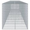 vidaXL Panier gabion avec couvercle 800x100x100 cm fer galvanisé