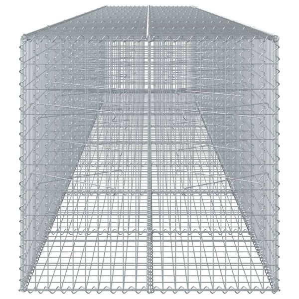 vidaXL Panier gabion avec couvercle 800x100x100 cm fer galvanisé