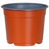 vidaXL Pot &agrave; fleurs rond 100 pcs Terre cuite &Oslash; 15 x 12,5 cm Plastique