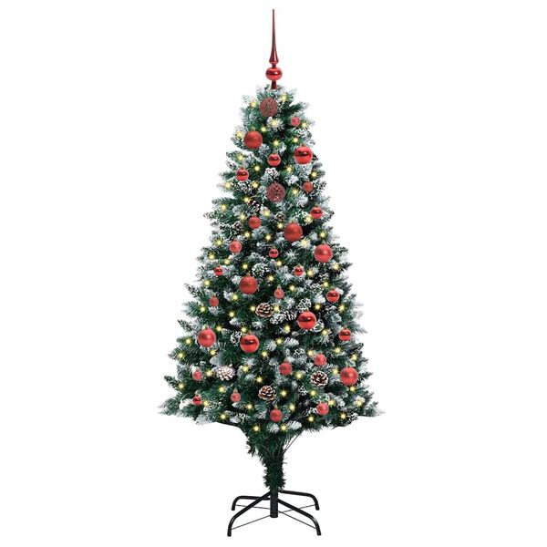vidaXL Sapin de Noël artificiel Vert 150 cm PVC, Acier et Plastique