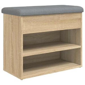 vidaXL Banc &agrave; chaussures ch&ecirc;ne sonoma 62x32x50 cm bois d'ing&eacute;nierie