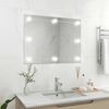 vidaXL Miroir mural sans cadre avec lampes LED Rectangulaire Verre