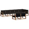 vidaXL Ensemble de canap&eacute;s d'ext&eacute;rieur 8 pcs Naturel et Noir