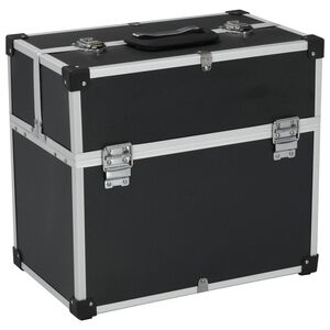 vidaXL Bo&icirc;te &agrave; outils 38x22,5x34 cm Noir Aluminium