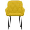 vidaXL Chaises &agrave; manger lot de 2 Jaune Velours