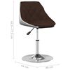 vidaXL Chaises &agrave; manger pivotantes lot de 2 marron et blanc similicuir