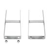 vidaXL Piquets de cl&ocirc;ture de sol 2 pcs pour cl&ocirc;ture en WPC Acier 40 cm