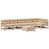 vidaXL Salon de jardin 7 pcs avec coussins Bois de pin massif