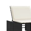 vidaXL Chaises longues modulaires 2 pièces avec table en résine tressée noire
