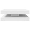 vidaXL Table basse rotative à 360 degrés blanc 90x90x34,5 cm