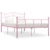 vidaXL Cadre de lit sans matelas rose m&eacute;tal 120x200 cm
