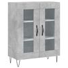vidaXL Buffet haut Gris b&eacute;ton 69,5x34x180 cm Bois d'ing&eacute;nierie