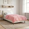 vidaXL Duvet d'&eacute;t&eacute; simple Matelass&eacute; Rose 135 x 220 cm Microfibre