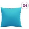 vidaXL Coussins &Eacute;parpill&eacute;s Uni 4 pcs Turquoise 50 x 50 cm