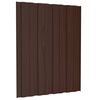 vidaXL Panneau de toiture 12 pcs Marron 60 x 45 cm Acier galvanis&eacute;