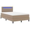 vidaXL Lit &agrave; ressorts avec matelas Cappuccino 120 x 200 cm Simili cuir