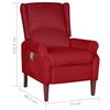 vidaXL Fauteuil de massage inclinable Rouge bordeaux Velours