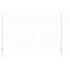 vidaXL Cl&ocirc;ture avec poteau Argent&eacute; 1,4 x 10 m Acier