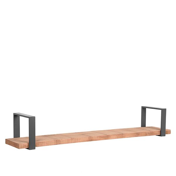LABEL51 &Eacute;tag&egrave;re murale Slam 120x23x20 cm XXL Bois/Acier br&ucirc;l&eacute;