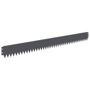 vidaXL Bordure de Pelouse 50 pcs 103 x 10 cm Acier Anthracite