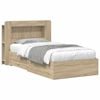 vidaXL Cadre de lit avec rangement Ch&ecirc;ne Sonoma 100 x 200 cm