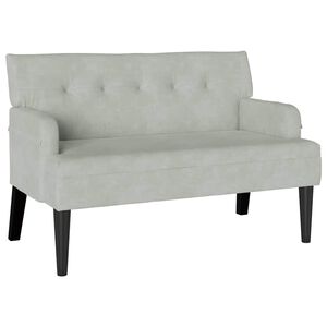 vidaXL Banc Chesterfield Gris clair 112 x 65.5 x 75 cm Velours