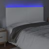 vidaXL T&ecirc;te de lit &agrave; LED Blanc 180x5x118/128 cm Similicuir