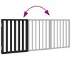 vidaXL Barri&egrave;re pour chien pliable 3 panneaux noir bois de peuplier
