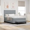 vidaXL Lit &agrave; ressorts avec matelas Gris clair 160 x 200 cm tissu
