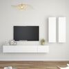 vidaXL Ensemble de meubles TV 4 pcs Blanc Bois d'ing&eacute;nierie