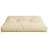 vidaXL Coussin de palette beige 80x80x12 cm tissu
