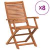 vidaXL Chaises de jardin pliantes lot de 8 57x66x95 cm bois d'acacia