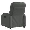 vidaXL Fauteuil de massage inclinable gris fonc&eacute; tissu