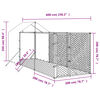 vidaXL Chenil d'extérieur pour chiens avec toit argenté 2x6x2,5 m