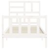 vidaXL Cadre de lit sans matelas blanc bois de pin massif