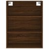 vidaXL Buffet haut Chêne marron 69,5x34x180 cm Bois d'ingénierie