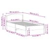 vidaXL Cadre de lit sans matelas 75x190 cm bois de pin massif