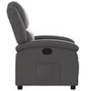 vidaXL Fauteuil inclinable gris cuir véritable