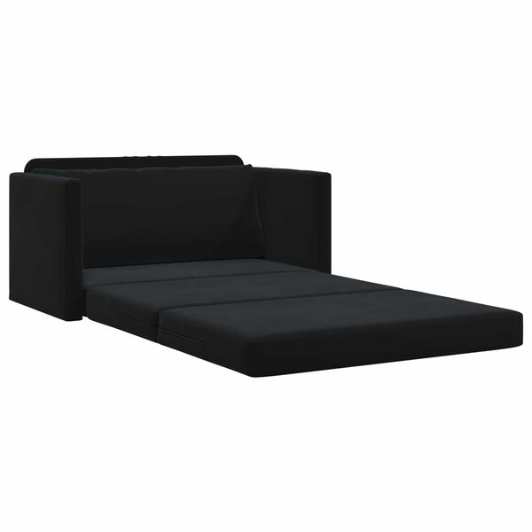 vidaXL Canap&eacute;-Lit 110cm Noir Velours