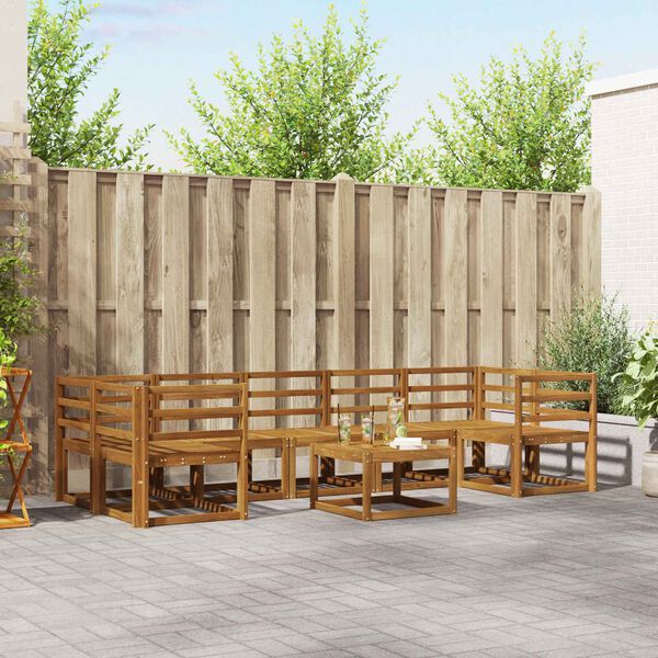 vidaXL Ensemble de canap&eacute;s d'ext&eacute;rieur 8 pcs Naturel