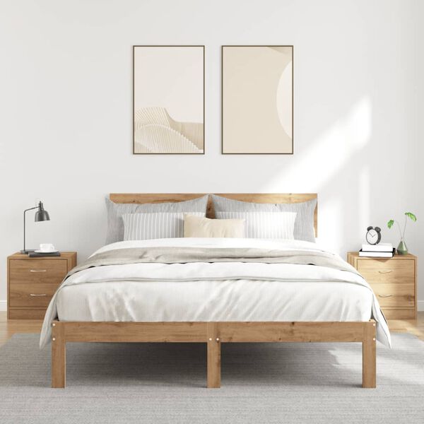 vidaXL Tables de chevet 2 pcs chêne artisanal bois d'ingénierie
