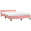 vidaXL Cadre de lit et tête de lit sans matelas rose 120x200cm velours