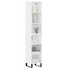 vidaXL Buffet haut Blanc 34,5x32,5x180 cm Bois d'ing&eacute;nierie