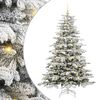 vidaXL Sapin de No&euml;l Artificiel &agrave; Branches Articul&eacute;es Blanc 180 cm