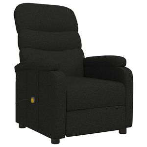 vidaXL Fauteuil de massage Noir Tissu