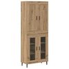 vidaXL Haut Armoire 2 pc Ch&ecirc;ne artisanal 69,5 x 34 x 180 cm
