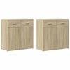 vidaXL Buffets 2 pcs ch&ecirc;ne sonoma 79x38x80 cm bois d'ing&eacute;nierie
