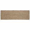 vidaXL Tapis de surface Rectangulaire Naturel et Noir 80 x 250 cm Jute