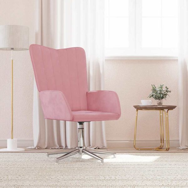 vidaXL Chaise de relaxation Rose Velours