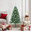 vidaXL Sapin de No&euml;l artificiel pr&eacute;-&eacute;clair&eacute; Vert 120 cm PVC
